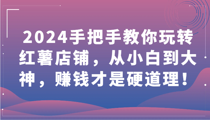 2024手把手教你玩转红薯店铺,从小白到大神,赚钱才是硬道理!-北向