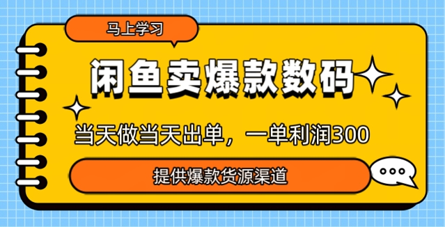 闲鱼卖爆款货源，当天做当天出单，一单利润3张-北向